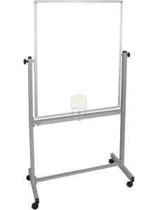 Magnetic White Board 4Ft x 4Ft With Wheeled Stand