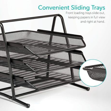 3-Tier Document Tray – Sleek & Functional Desk Organizer - Image 3